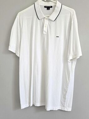 Michael Kors Men's White Polo Shirt Like New Sz XL
